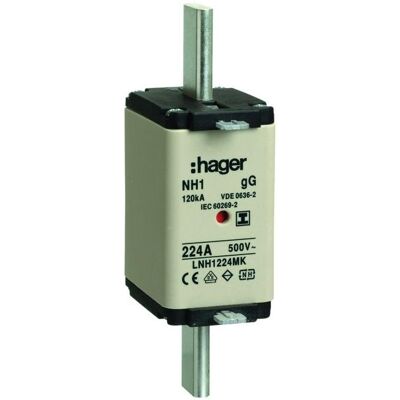 Hager, Fusible, LNH1224MK (224 A) - Publicité Hager, Fusible, LNH1224MK (224 A) - Publicité