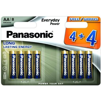 Panasonic LR6EPS/8BW - Pile - 1,5V, paquet de 8 - Publicité Panasonic LR6EPS/8BW - Pile - 1,5V, paquet de 8 - Publicité