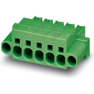 Phoenix Connecteurs pour circuits imprimés SPC 5/4-STF-7.62, Câble + prise électronique, Vert - Publicité Phoenix Connecteurs pour circuits imprimés SPC 5/4-STF-7.62, Câble + prise électronique, Vert - Publicité