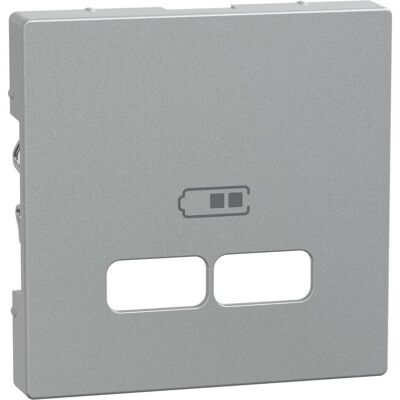 Merten, Accessoires Gamme d'interrupteurs, Plaque centrale USB 2f alu-si mt Klemmbef MEG4367-0460 - Publicité Merten, Accessoires Gamme d'interrupteurs, Plaque centrale USB 2f alu-si mt Klemmbef MEG4367-0460 - Publicité