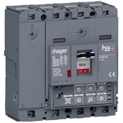 Hager HNS101JC Disjoncteur - 100A, 40kA, Réglable - Publicité Hager HNS101JC Disjoncteur - 100A, 40kA, Réglable - Publicité