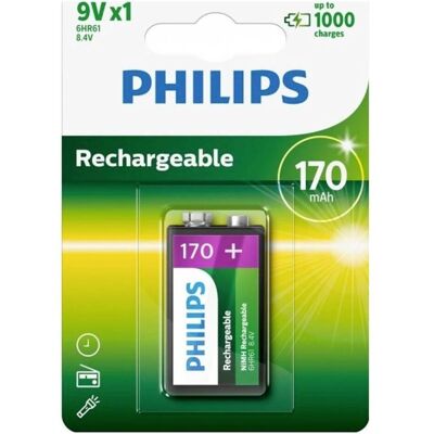ProPlus Philips Pile 9V 170 mAh sous blister (1 pcs, 9V Block, 170 mAh), Batteries + piles - Publicité ProPlus Philips Pile 9V 170 mAh sous blister (1 pcs, 9V Block, 170 mAh), Batteries + piles - Publicité