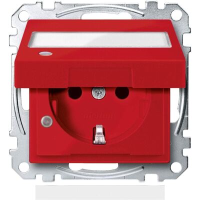 Merten MEG2313-0306 - Prise Schuko Rouge - Module de Prise Électrique - Publicité Merten MEG2313-0306 - Prise Schuko Rouge - Module de Prise Électrique - Publicité