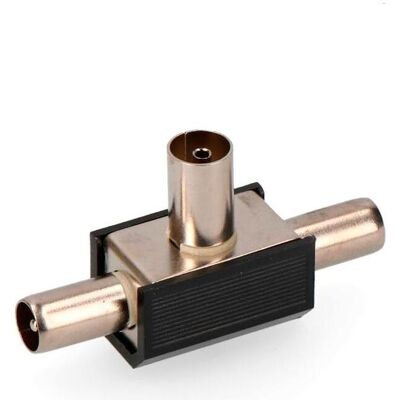 EDM, Boîte de jonction, Répartiteur tv coaxial 1 base + 2 fiches noir fretté - Publicité EDM, Boîte de jonction, Répartiteur tv coaxial 1 base + 2 fiches noir fretté - Publicité