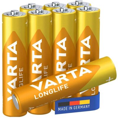 Varta Longlife (8 pcs, AAA, 1200 mAh), Batteries + piles - Publicité Varta Longlife (8 pcs, AAA, 1200 mAh), Batteries + piles - Publicité