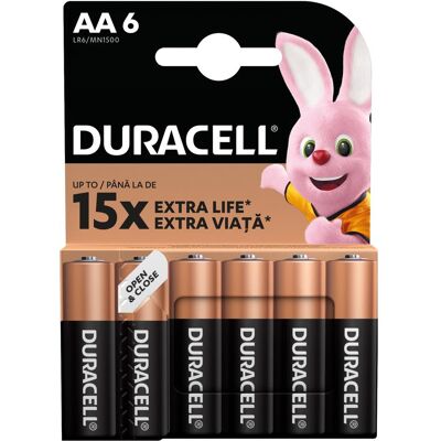 Duracell patarei AA/MN1500 6tk. (6 pcs, AA), Batteries + piles - Publicité Duracell patarei AA/MN1500 6tk. (6 pcs, AA), Batteries + piles - Publicité