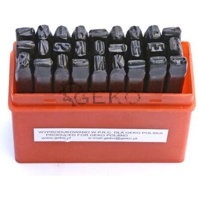 GEKO Ensemble de poinçons pour lettres - 10mm - 27 pièces - Publicité GEKO Ensemble de poinçons pour lettres - 10mm - 27 pièces - Publicité