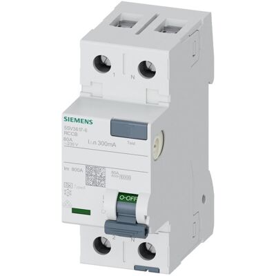 Siemens Disjoncteur, FI type 80A Npol. 300mA 230V 2TE - Publicité Siemens Disjoncteur, FI type 80A Npol. 300mA 230V 2TE - Publicité