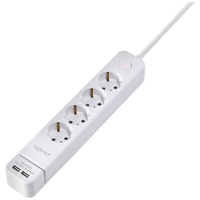 Sygonix SY-4535058 Multiprise 5 prises avec USB et interrupteur - Publicité Sygonix SY-4535058 Multiprise 5 prises avec USB et interrupteur - Publicité