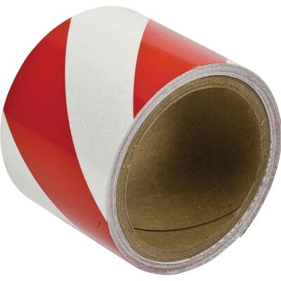 Brady, Balisage, B-957, Bandes réfléchissantes, rayées, rouge/blanc, 75mm x 4,5 m, permanent (1 rouleau) - Publicité Brady, Balisage, B-957, Bandes réfléchissantes, rayées, rouge/blanc, 75mm x 4,5 m, permanent (1 rouleau) - Publicité
