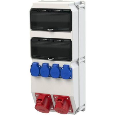 PCE, Distributeur de chantier, CEE Distributeur de courant DELTA Strobl 9025521 400 V 32 A (2x, CEE 16/5, CEE 32/5) - Publicité PCE, Distributeur de chantier, CEE Distributeur de courant DELTA Strobl 9025521 400 V 32 A (2x, CEE 16/5, CEE 32/5) - Publicité