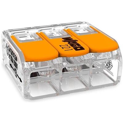 Wago CONNECTOR 3X0,5-6MM2 3 PCS 32A., Câble + prise électronique, Orange - Publicité Wago CONNECTOR 3X0,5-6MM2 3 PCS 32A., Câble + prise électronique, Orange - Publicité