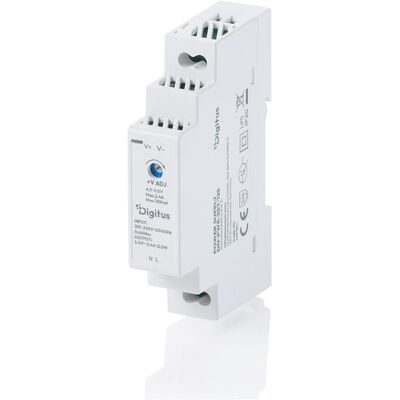 Digitus Distributeur de courant mobile, Alimentation électrique 5V / 2.4A / 12W Step-Shape DIN-Rail (Ultra-Slim, Class II) - Publicité Digitus Distributeur de courant mobile, Alimentation électrique 5V / 2.4A / 12W Step-Shape DIN-Rail (Ultra-Slim, Class II) - Publicité
