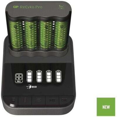 GP Batteries GP Pro P461 nabíječka, USB, 60 min. + 4x AA Recyko+ 2700 (1 pcs, AA, AAA, Piles rechargeables + chargeur), Chargeur de batterie - Publicité GP Batteries GP Pro P461 nabíječka, USB, 60 min. + 4x AA Recyko+ 2700 (1 pcs, AA, AAA, Piles rechargeables + chargeur), Chargeur de batterie - Publicité