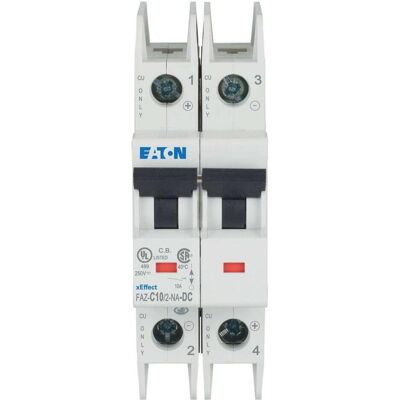 Eaton - FAZ-C10/2-NA-DC - 10A - 2P - disjoncteur - Publicité Eaton - FAZ-C10/2-NA-DC - 10A - 2P - disjoncteur - Publicité