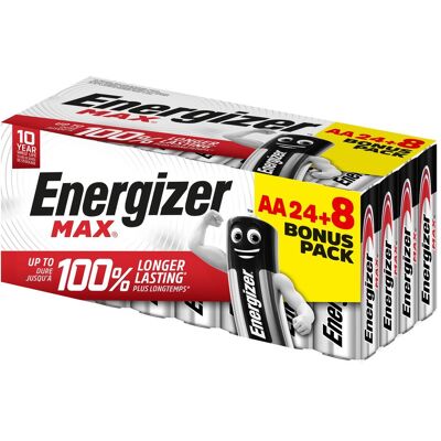 Energizer Max (32 pcs, AA), Batteries + piles - Publicité Energizer Max (32 pcs, AA), Batteries + piles - Publicité