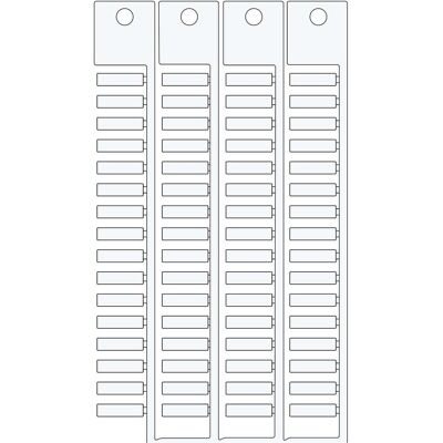 Brady, Accessoires de connexion par câble, Marquage blanc, 4 x 15, 4 rangées - Publicité Brady, Accessoires de connexion par câble, Marquage blanc, 4 x 15, 4 rangées - Publicité