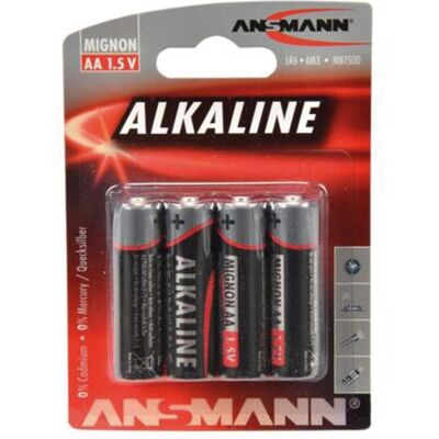 Ansmann Alcaline (4 pcs, AA, 2800 mAh), Batteries + piles - Publicité Ansmann Alcaline (4 pcs, AA, 2800 mAh), Batteries + piles - Publicité