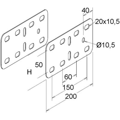 Niedax NIE KKIH80E4 Connecteur de poteau horizontal en acier inoxydable, Accessoires électroniques + boîtier - Publicité Niedax NIE KKIH80E4 Connecteur de poteau horizontal en acier inoxydable, Accessoires électroniques + boîtier - Publicité