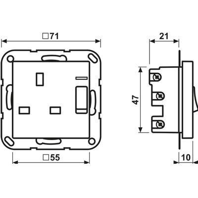 Jung A3171KOSW Prise - 13A, 250V, 2 pôles, avec interrupteur - Publicité Jung A3171KOSW Prise - 13A, 250V, 2 pôles, avec interrupteur - Publicité