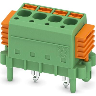 Phoenix Contact Push spring connector 5mm pitch 4 way, Câble + prise électronique, Vert - Publicité Phoenix Contact Push spring connector 5mm pitch 4 way, Câble + prise électronique, Vert - Publicité