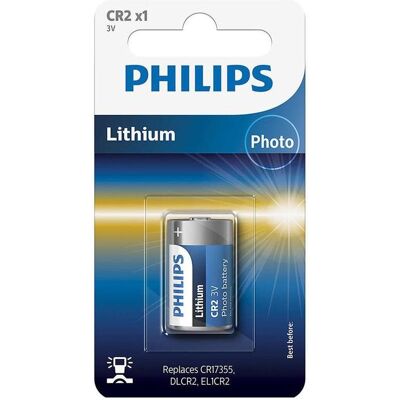 Pile Rechargeable Philips CR2/01B - Batterie - Publicité Pile Rechargeable Philips CR2/01B - Batterie - Publicité