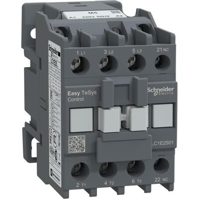 Schneider Easy TeSys Contacteur de puissance 3P 25A 1NC 220V AC 50Hz LC1E2501M5, Relai - Publicité Schneider Easy TeSys Contacteur de puissance 3P 25A 1NC 220V AC 50Hz LC1E2501M5, Relai - Publicité