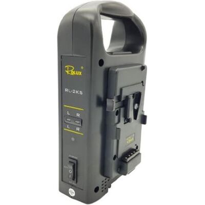 Rolux Chargeur de batterie double RL-2KS pour batterie V-Mount (1 pcs, Piles rechargeables + chargeur), Chargeur de batterie - Publicité Rolux Chargeur de batterie double RL-2KS pour batterie V-Mount (1 pcs, Piles rechargeables + chargeur), Chargeur de batterie - Publicité