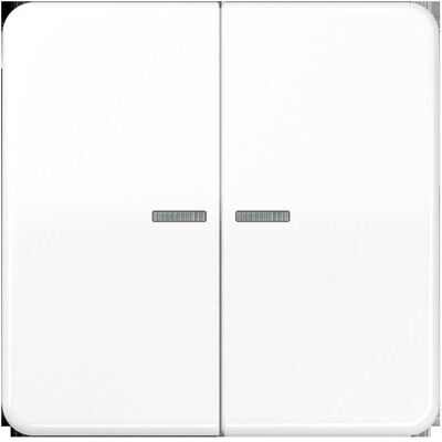 JUNG, Interrupteurs éclairage + volets électriques, BTCD17102WW HOME Bouton-poussoir double - Publicité JUNG, Interrupteurs éclairage + volets électriques, BTCD17102WW HOME Bouton-poussoir double - Publicité