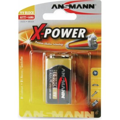 Ansmann X-Power (1 pcs, 9V Block, 550 mAh), Batteries + piles - Publicité Ansmann X-Power (1 pcs, 9V Block, 550 mAh), Batteries + piles - Publicité