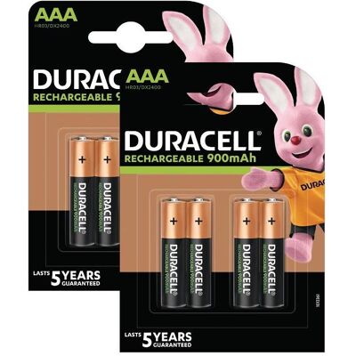 Duracell Rechargeable AAA 8 Pack (8 pcs, AAA), Batteries + piles - Publicité Duracell Rechargeable AAA 8 Pack (8 pcs, AAA), Batteries + piles - Publicité