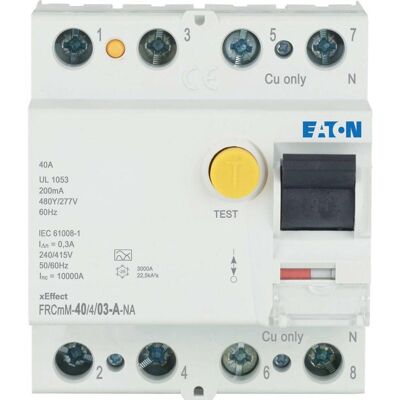 Eaton FRCMM-40/4/03-A-NA - Disjoncteur différentiel 40A, 4 pôles, 300mA - Publicité Eaton FRCMM-40/4/03-A-NA - Disjoncteur différentiel 40A, 4 pôles, 300mA - Publicité