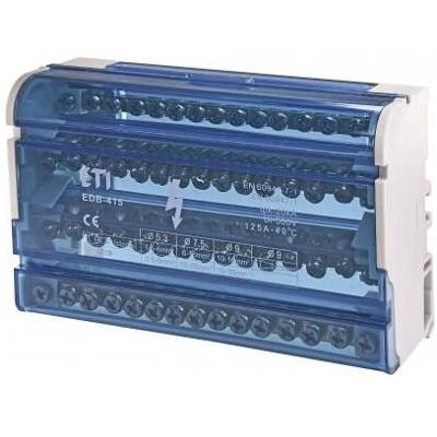 Eti Bloc de distribution 125A 4P 15 pôles EDB-415 (001102305) (Répartiteur), Accessoires électroniques + boîtier - Publicité Eti Bloc de distribution 125A 4P 15 pôles EDB-415 (001102305) (Répartiteur), Accessoires électroniques + boîtier - Publicité