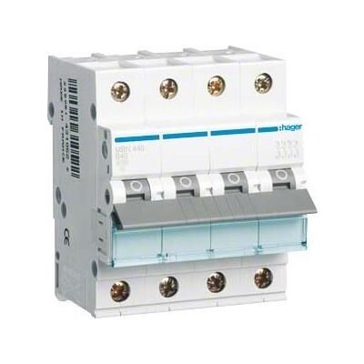 Hager MBN440 Disjoncteur 4P B-40A - Protection - Publicité Hager MBN440 Disjoncteur 4P B-40A - Protection - Publicité