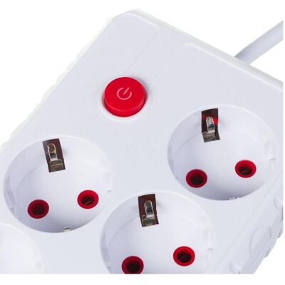 Maclean, Multiprise, Multiprise, rallonge avec 4 prises de courant + 3 ports USB (4x, USB-A, 1.50 m) - Publicité Maclean, Multiprise, Multiprise, rallonge avec 4 prises de courant + 3 ports USB (4x, USB-A, 1.50 m) - Publicité