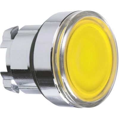 Schneider Electric Tête De Bouton-Poussoir Illuminée, Bouton + interrupteur, Argent, Jaune - Publicité Schneider Electric Tête De Bouton-Poussoir Illuminée, Bouton + interrupteur, Argent, Jaune - Publicité