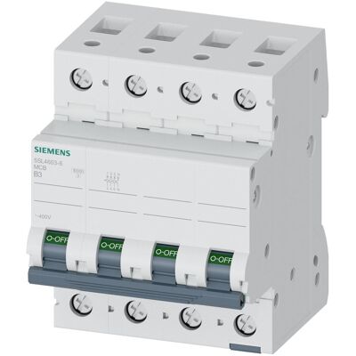 Siemens 5SL4603-6 Disjoncteur de ligne - 3A, 400V, 3+N, 4 pôles - Publicité Siemens 5SL4603-6 Disjoncteur de ligne - 3A, 400V, 3+N, 4 pôles - Publicité