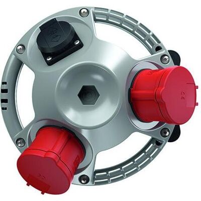 Mennekes, Distributeur de chantier, MEN 94353SI Combinaison de 3 prises KRAFT (3x, CEE 16/5, CEE 32/5, CEE 7/3) - Publicité Mennekes, Distributeur de chantier, MEN 94353SI Combinaison de 3 prises KRAFT (3x, CEE 16/5, CEE 32/5, CEE 7/3) - Publicité