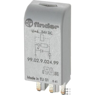 Module relais Finder 99.02.0.024.09 - 6-24V AC/DC, Gris, Enfichable - Publicité Module relais Finder 99.02.0.024.09 - 6-24V AC/DC, Gris, Enfichable - Publicité