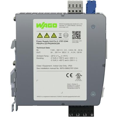 Wago, Distributeur de courant mobile, 2787-2344 Alimentation électrique Pro 2.3 phases - Publicité Wago, Distributeur de courant mobile, 2787-2344 Alimentation électrique Pro 2.3 phases - Publicité