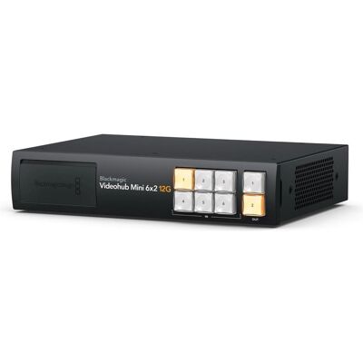 Blackmagic Videohub Mini 6x2 12G, Convertisseur vidéo - Publicité Blackmagic Videohub Mini 6x2 12G, Convertisseur vidéo - Publicité