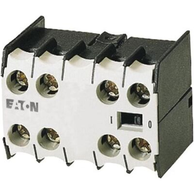 Eaton Bloc de contacts auxiliaires 1 N.O. 1 N.F., Bouton + interrupteur, Noir, Blanc - Publicité Eaton Bloc de contacts auxiliaires 1 N.O. 1 N.F., Bouton + interrupteur, Noir, Blanc - Publicité