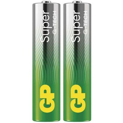 GP Batteries GP B01102 Alkalická Super AAA/LR03 (2 pcs, AAA), Batteries + piles - Publicité GP Batteries GP B01102 Alkalická Super AAA/LR03 (2 pcs, AAA), Batteries + piles - Publicité