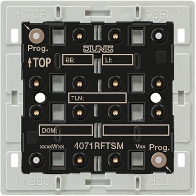 JUNG, Accessoires Gamme d'interrupteurs, Tastsensor KNX radio 1pc incl. couplage 4071RFTSM - Publicité JUNG, Accessoires Gamme d'interrupteurs, Tastsensor KNX radio 1pc incl. couplage 4071RFTSM - Publicité