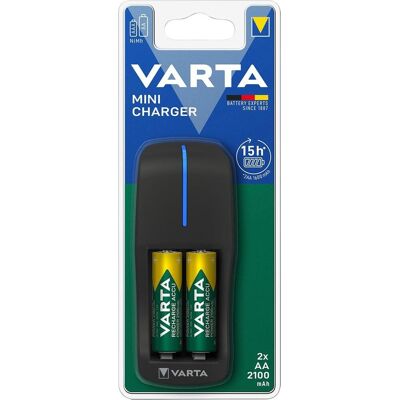 Varta Mini-chargeur (2 pcs, AA, Piles rechargeables + chargeur), Chargeur de batterie - Publicité Varta Mini-chargeur (2 pcs, AA, Piles rechargeables + chargeur), Chargeur de batterie - Publicité