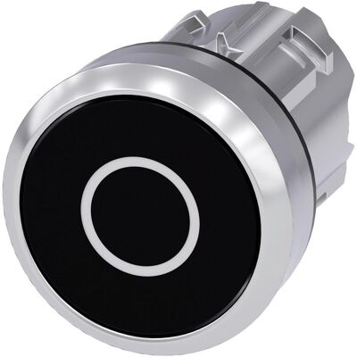 Siemens - Bouton-poussoir rond en métal - 22mm - Noir - Contact momentané - Publicité Siemens - Bouton-poussoir rond en métal - 22mm - Noir - Contact momentané - Publicité