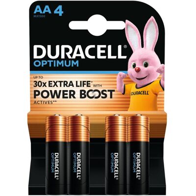 Duracell LR6 (4 pcs, AA, 1500 mAh), Batteries + piles - Publicité Duracell LR6 (4 pcs, AA, 1500 mAh), Batteries + piles - Publicité