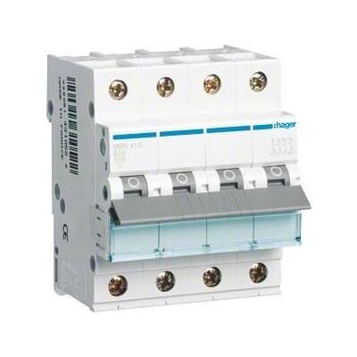 Hager, Disjoncteur, HAG MBN410 B10 Automate à encastrer 4p - Publicité Hager, Disjoncteur, HAG MBN410 B10 Automate à encastrer 4p - Publicité