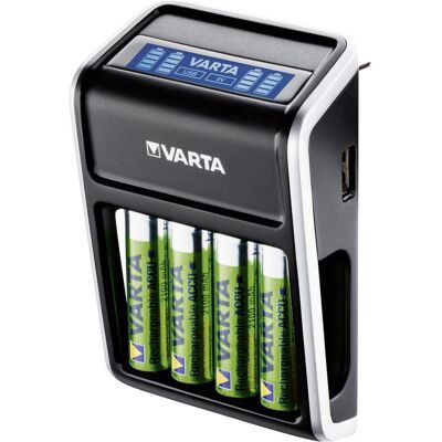 Varta Chargeur de prise LCD (4 pcs, AA, Piles rechargeables + chargeur), Chargeur de batterie - Publicité Varta Chargeur de prise LCD (4 pcs, AA, Piles rechargeables + chargeur), Chargeur de batterie - Publicité