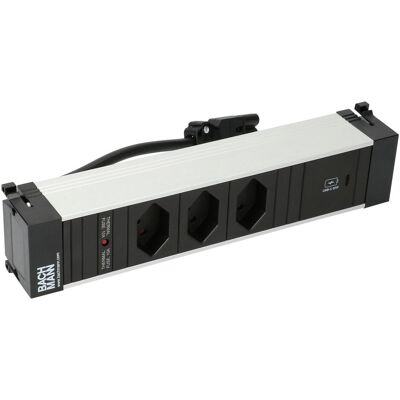 Bachmann, Multiprise, Réglette de prises encastrable POWER FRAME 3x T13, 1x USB-C (3x, Type 13, USB-A, USB-C) - Publicité Bachmann, Multiprise, Réglette de prises encastrable POWER FRAME 3x T13, 1x USB-C (3x, Type 13, USB-A, USB-C) - Publicité